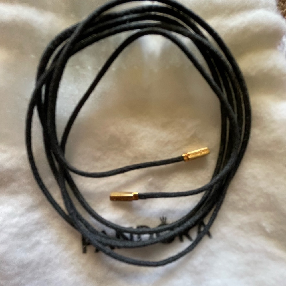 Pandora Gold tip black cord
